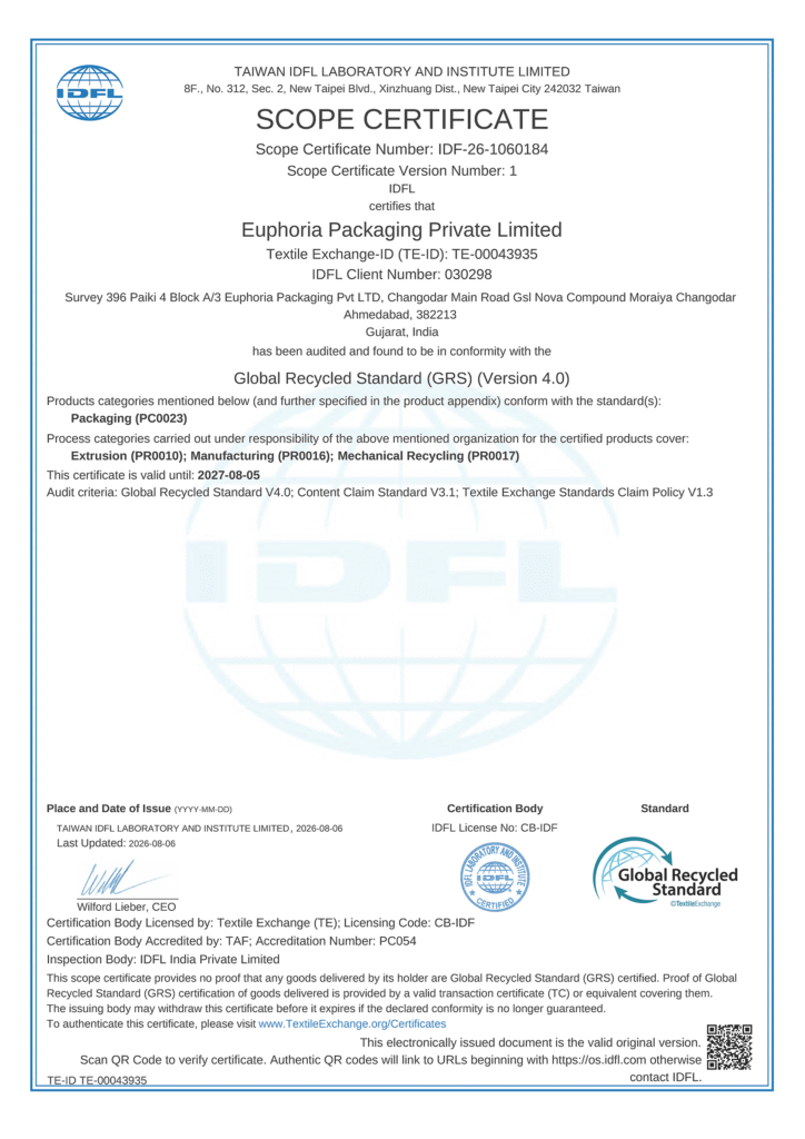 IDFL GRS Euphoria Packaging